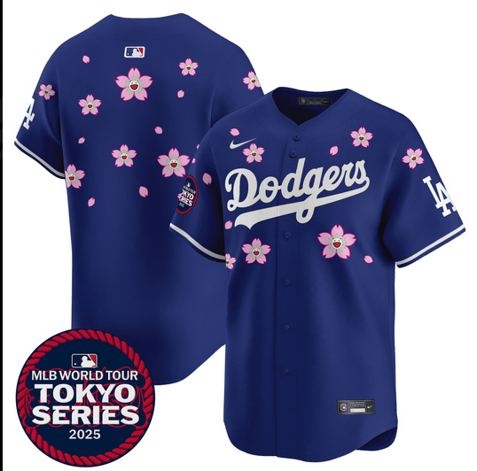 Men Los Angeles Dodgers Tokyo Series 2025  blue blank Limited Stitched Jersey->los angeles dodgers->MLB Jersey